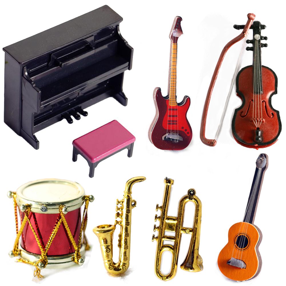 Musical Instrument Lyre - Миниатюрные куклы, музыкальные инструменты, масштаб 1/12,
