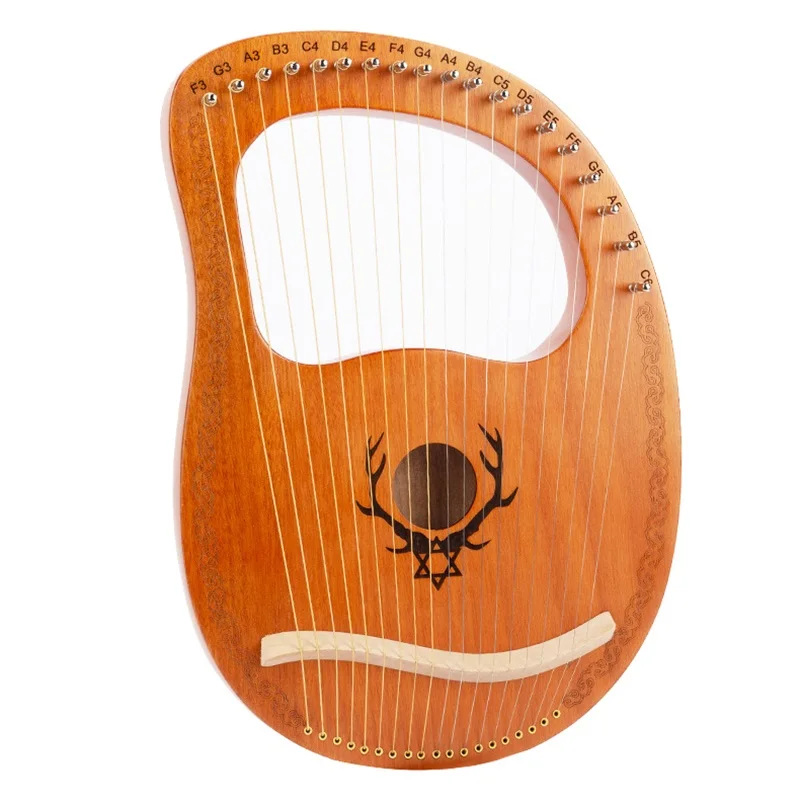 Musical Instrument Lyre - 19-струнная лира-арфа, арфа из красного дерева,
