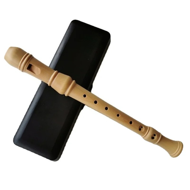 Recorder Baroque Style - 3-блокировочный блок из массива клена, 8