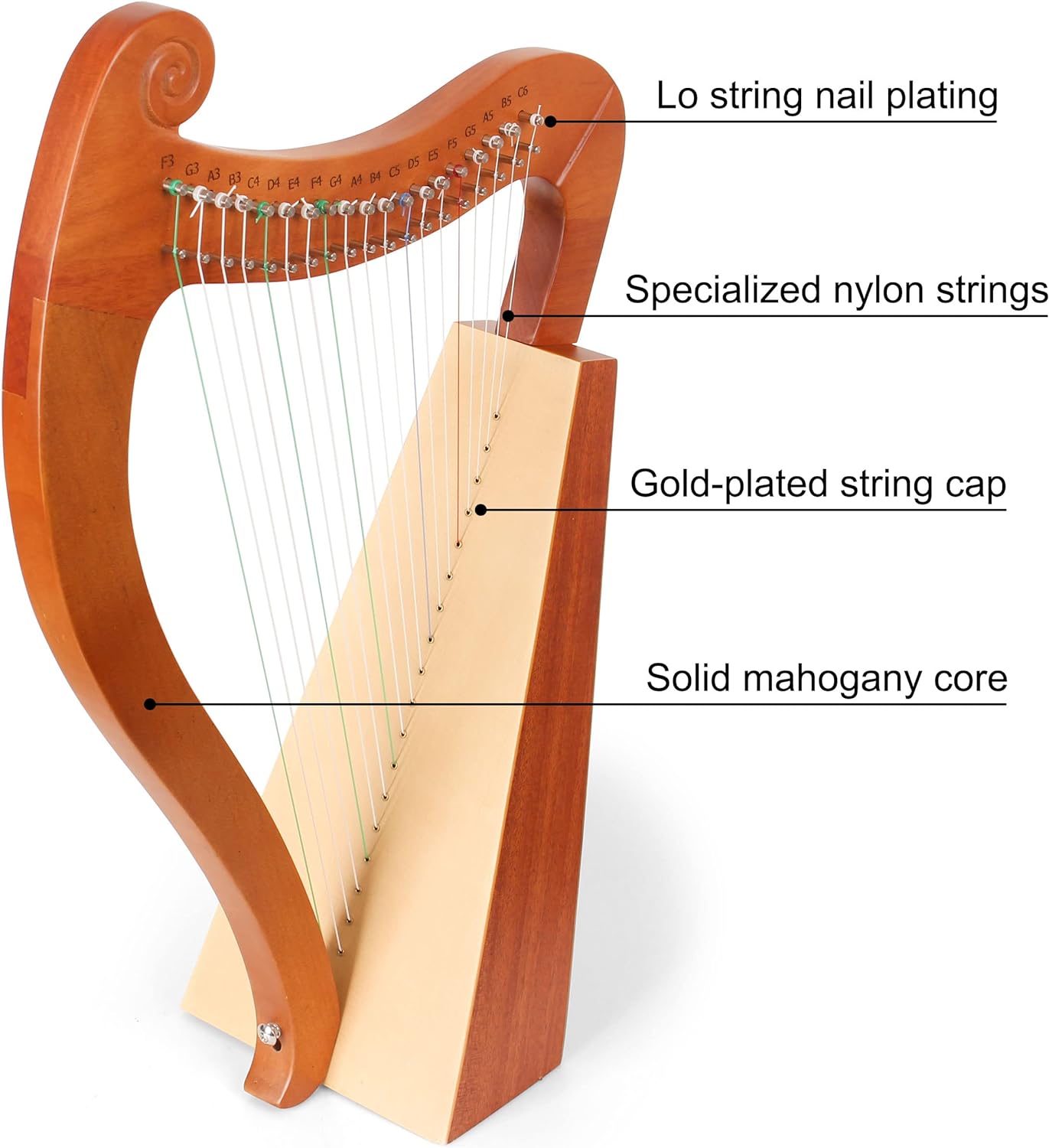 15 19-струнная мини-арфа, лира – обзор и цена Musical Instrument Lyre